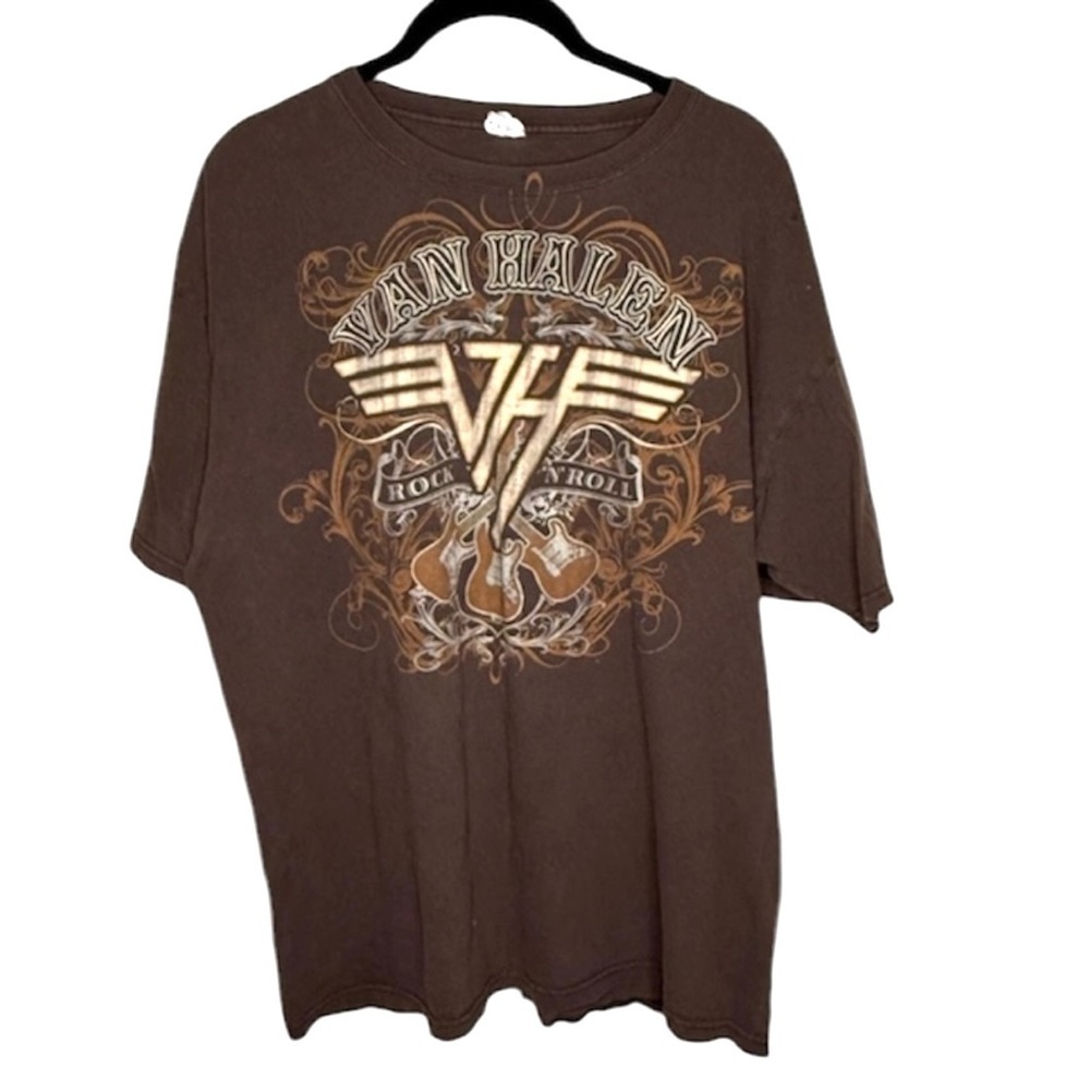 Van Halen Rock‎ & Roll Brown T-Shirt Men’s XL​